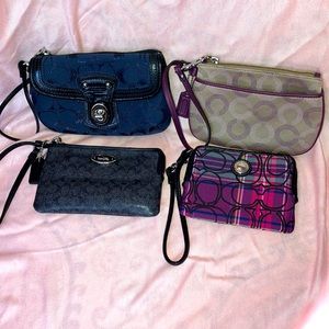 Coach assorted small wristlets.